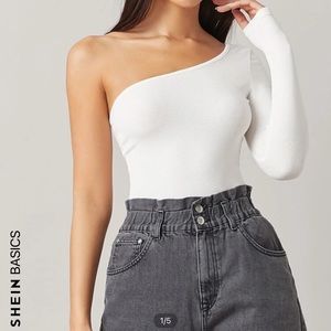 Shein One should rib knit top